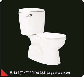 Bàn cầu 2 khối xả gạt Hảo Cảnh V114- Bàn cầu trẻ em  Bàn cầu 2 khối xả gạt Hảo Cảnh V114- Bàn cầu trẻ em