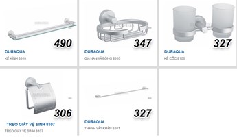Bộ phụ kiện phòng tắm Duraqua 8100 Bộ phụ kiện phòng tắm Duraqua 8100