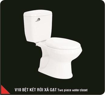 Bồn cầu 2 khối  xả gạt Hảo Cảnh V10 Bồn cầu 2 khối  xả gạt Hảo Cảnh V10