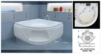 Bồn tắm góc Việt Mỹ 90G Bồn tắm góc Việt Mỹ 90G