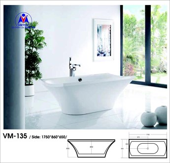 Bồn tắm khối VIỆT MỸ VM-135 Bồn tắm khối VIỆT MỸ VM-135