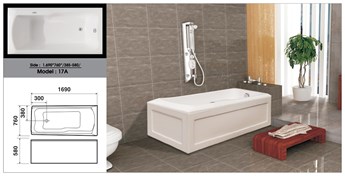 Bồn tắm nằm Việt Mỹ 17A  Bồn tắm nằm Việt Mỹ 17A