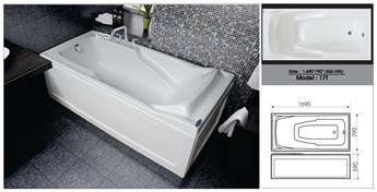 Bồn tắm nằm Việt Mỹ 17T  Bồn tắm nằm Việt Mỹ 17T
