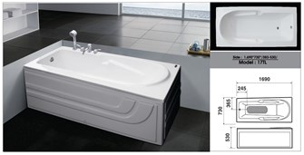 Bồn tắm nằm Việt Mỹ 17TL