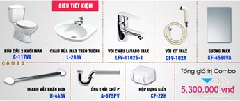 COMBO Thiết bị vệ sinh  INAX giá rẻ COMBO Thiết bị vệ sinh  INAX giá rẻ