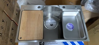 Chậu rửa chén 1 hộc inox 304 75x46cm Chậu rửa chén 1 hộc inox 304 75x46cm