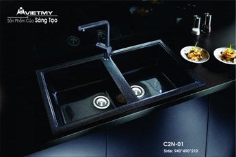 Chậu rửa chén đá Việt Mỹ C2N-01 Chậu rửa chén đá Việt Mỹ C2N-01
