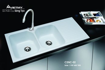 Chậu rửa chén đá Việt Mỹ C2NC-02 Chậu rửa chén đá Việt Mỹ C2NC-02