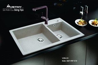 Chậu rửa chén đá Việt Mỹ V2N-01 Chậu rửa chén đá Việt Mỹ V2N-01