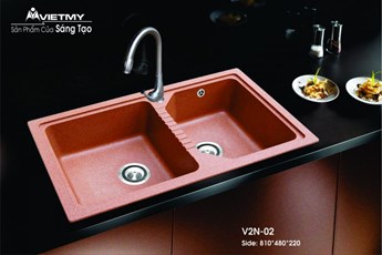 Chậu rửa chén đá Việt Mỹ V2N-02 Chậu rửa chén đá Việt Mỹ V2N-02