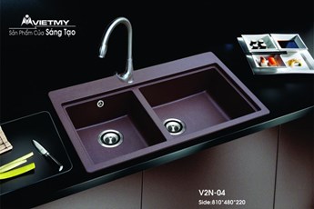 Chậu rửa chén đá Việt Mỹ V2N-04 Chậu rửa chén đá Việt Mỹ V2N-04