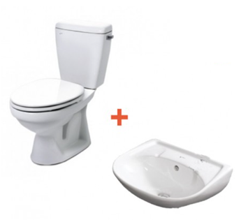 Combbo INAX bồn cầu C117VA + lavabo L284V Combbo INAX bồn cầu C117VA + lavabo L284V