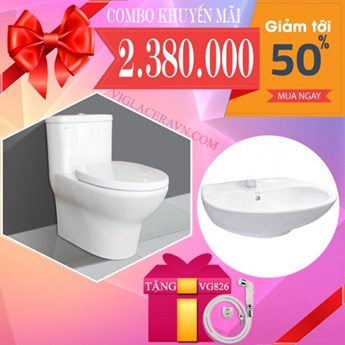 Combo Bồn cầu Viglacera V37 Combo Bồn cầu Viglacera V37
