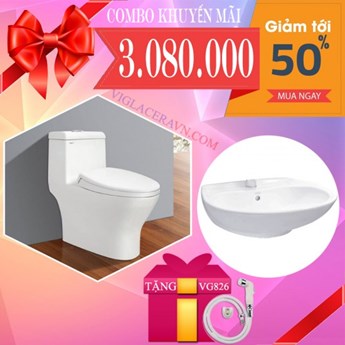 Combo Bồn cầu Viglacera V45 Combo Bồn cầu Viglacera V45