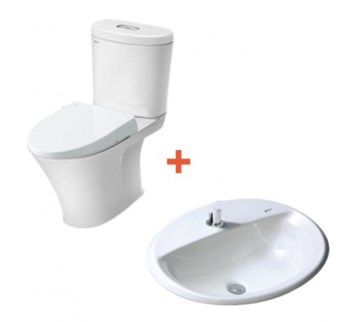 Combo INAX bồn cầu AC-700A-CWS15VN+ lavabo L2395V Combo INAX bồn cầu AC-700A-CWS15VN+ lavabo L2395V