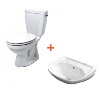 Combo INAX bồn cầu C117VA + Lavabo L280V Combo INAX bồn cầu C117VA + Lavabo L280V