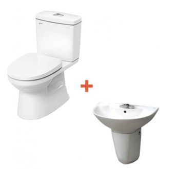 Combo INAX bồn cầu C504VAN+ Lavabo L285V + chân treo L288VC Combo INAX bồn cầu C504VAN+ Lavabo L285V + chân treo L288VC