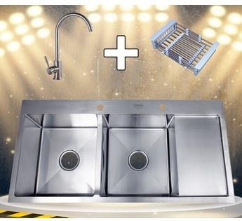 Combo chậu rửa chén + vòi rửa chén + rổ Combo chậu rửa chén + vòi rửa chén + rổ