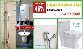 Combo khuyến mãi  TBVS trọn bộ nhà tắm