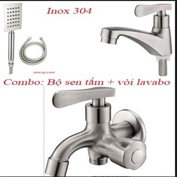 Combo sen tắm + vòi lavabo lạnh  Combo sen tắm + vòi lavabo lạnh