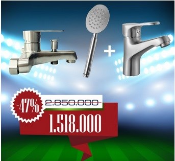 Combo sen tắm + vòi lavabo nóng lạnh  Combo sen tắm + vòi lavabo nóng lạnh