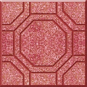 Gạch Terrazzo bát quái QP5 - màu đỏ Gạch Terrazzo bát quái QP5 - màu đỏ