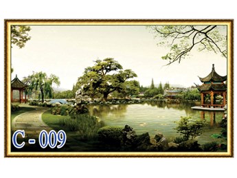 Gạch tranh phong cảnh Trung Hoa C009 Gạch tranh phong cảnh Trung Hoa C009