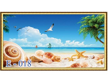 Gạch tranh thuyền và biển E018 Gạch tranh thuyền và biển E018