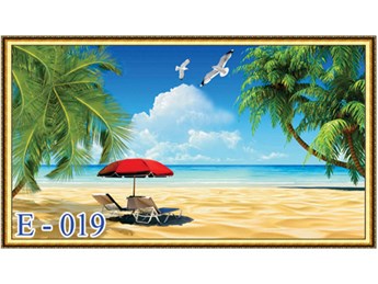 Gạch tranh thuyền và biển E019 Gạch tranh thuyền và biển E019