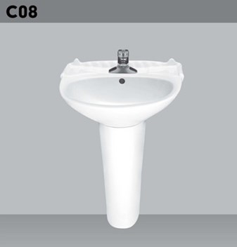 Lavabo chân đứng Hảo Cảnh C08
