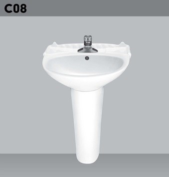 Lavabo chân đứng Hảo Cảnh C08 Lavabo chân đứng Hảo Cảnh C08