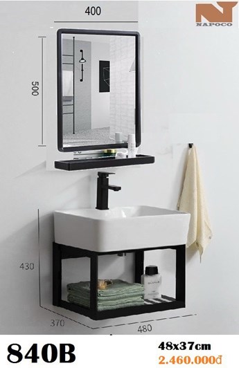 Lavabo kệ treo Napoco 840B Lavabo kệ treo Napoco 840B