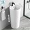 Lavabo trụ tròn trắng