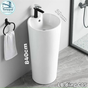 Lavabo trụ tròn trắng  Lavabo trụ tròn trắng