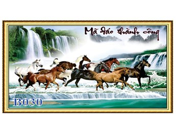 Tranh mã đáo thành công B030 Tranh mã đáo thành công B030