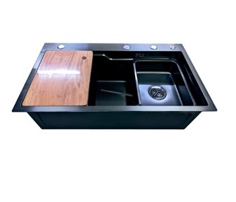 Chậu rửa chén 1 hộc Nano đen 78x46cm