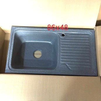 Chậu rửa chén đá 1 hộc  cánh DP8648 Chậu rửa chén đá 1 hộc  cánh DP8648