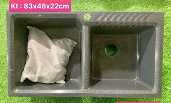 Chậu rửa chén đá 2 hộc DP8348 Chậu rửa chén đá 2 hộc DP8348