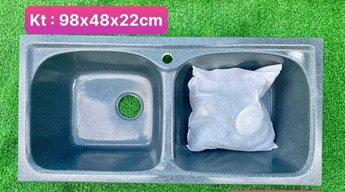 Chậu rửa chén đá 2 hộc DP9848  Chậu rửa chén đá 2 hộc DP9848