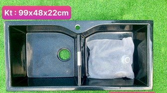 Chậu rửa chén đá 2 hộc DP9948