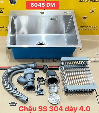 Chậu rửa chén Inox 1 hộc  6045DM Chậu rửa chén Inox 1 hộc  6045DM
