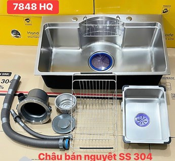 Chậu rửa chén Inox 304-7848HQ Chậu rửa chén Inox 304-7848HQ