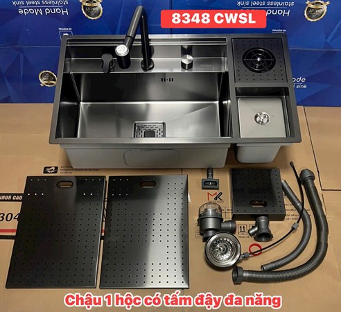 Chậu rửa chén Inox 304- 8348-CWBK