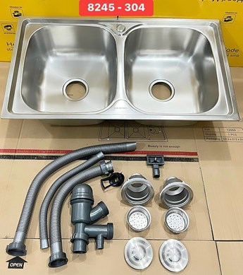 Chậu rửa chén inox KELY  8245 Chậu rửa chén inox KELY  8245