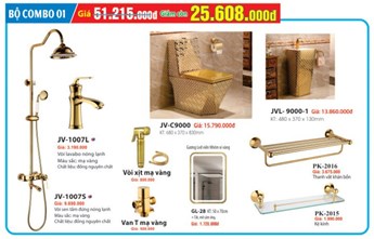 COMBO Thiết bị vệ sinh cao cấp 01 COMBO Thiết bị vệ sinh cao cấp 01