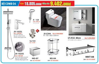 COMBO Thiết bị vệ sinh cao cấp 04 COMBO Thiết bị vệ sinh cao cấp 04
