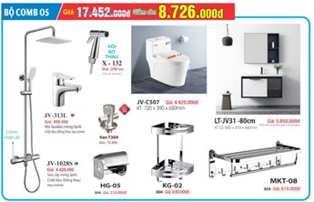 COMBO Thiết bị vệ sinh cao cấp 05 COMBO Thiết bị vệ sinh cao cấp 05