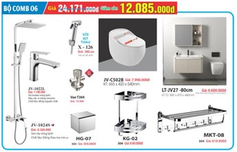 COMBO Thiết bị vệ sinh cao cấp 06 COMBO Thiết bị vệ sinh cao cấp 06