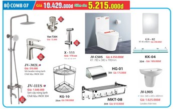 COMBO Thiết bị vệ sinh cao cấp 07 COMBO Thiết bị vệ sinh cao cấp 07