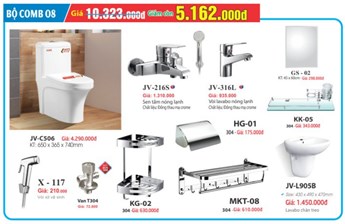 COMBO Thiết bị vệ sinh cao cấp 08 COMBO Thiết bị vệ sinh cao cấp 08